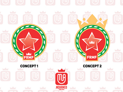 FRMF Logo Concepts brand brandidentity branding branding design crown design football football app football club football designs football logo footballer green king logo morocco red stars