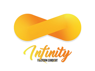 Infinity | FreeForm Gradient First Test. freeform gradient gradient color gradient icon gradient logo gradients icon infinity logo infinity war orange gradient typography vector
