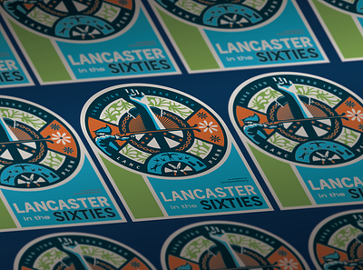 Lancaster History Exhibit Branding badgedesign badgelayout branding clean illustration lettering retrosticker sticker stickers vector vintagesticker
