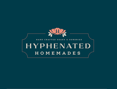 Hyphenated Homemades Brand logo brand identity branding clean flowerdesign identity typography vintagedesign