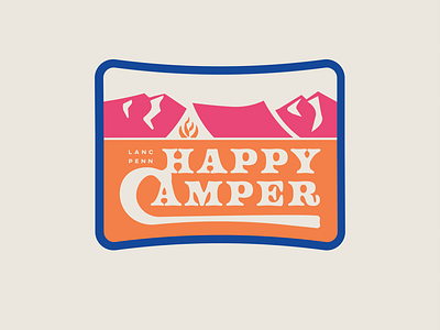 Happy Camper Lancaster Pa. badgedesign camping campinglogo clean design illustration outdoorbadge outdoorsy vector