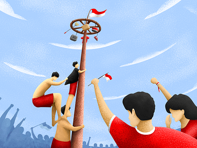 Panjat Pinang - Indonesia's 76th Independence