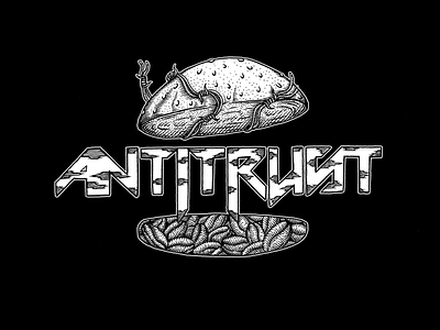 ANTITRUST drawing illustration logo sketch