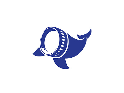 Whale Camera logo animal camera creative illustration logo negatives ocean photograhy travel visual whale