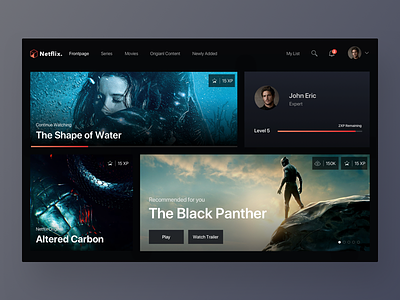 Netflix Redesign design experience interface system ui ux webdesign