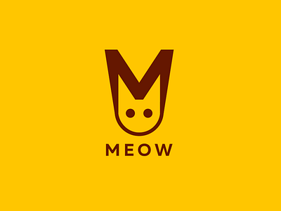 Meow cat cat logo m m logo