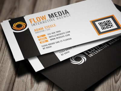 Free PSD: Flow Media Business Cards business cards cards free psd