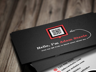 Free PSD: Scan my QR Code Business Cards