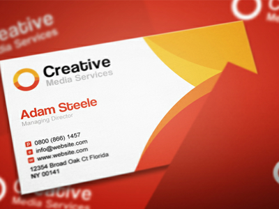Free PSD: Creative Media Business Cards in 2 Colors business cards cards free psd