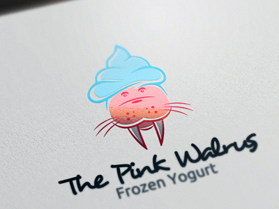 The Pink Walrus identity logo logo design
