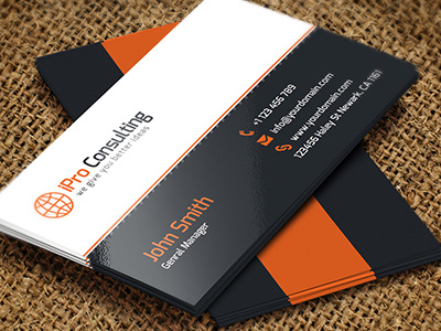 Free PSD: iPro Consulting Business Cards branding business card cards free psd psd