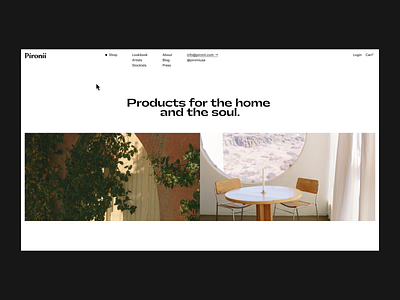 Pironii — Website art concept design graphic interaction interface layout minimal minimalistic product product design store typography ui ux website website concept