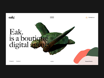 Eak. Digital — Website agency art design graphic interaction interface layout marketing minimal portfolio showcase studio typography ui ux website