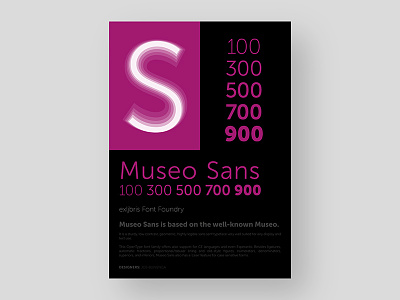 Museo Sans Poster adobe font typography lettering museo sans museosans poster posterdesign type typeface typefoundry