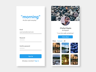 Morning - App concept (1/2)