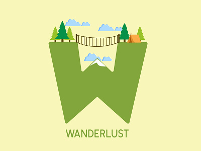 W for ... Wanderlust (Single Letter Logo) #dailylogochallange