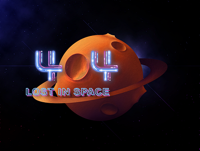 404 Lost in Space design illustration typography