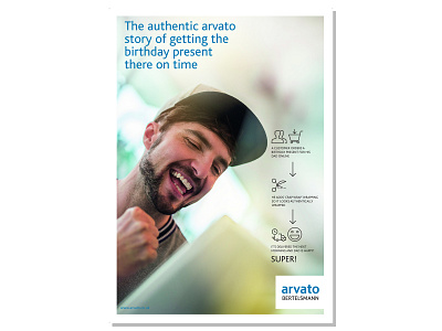 Authentic Arvato Customer Experience 2015 branding customer experience customer service design icons poster story