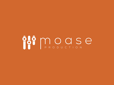 Moase Production branding design flat icon illustration lettering logo minimal type vector