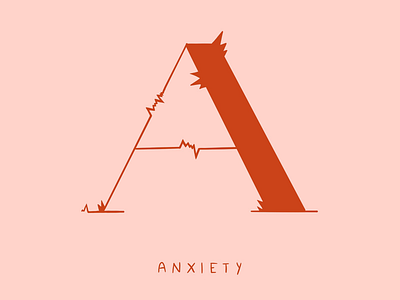 A for Anxiety 2d 36 days of type anxiety design digital flat hand lettering i love type illustration mental health type typography