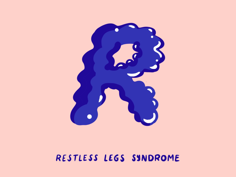 R for RSL rls typography type mental health illustration i love type hand lettering flat digital design anxiety 36 days of type 2d
