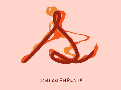 S for Schizophrenia 2d 36 days of type anxiety design digital flat hand lettering i love type illustration mental health schizo schizophrenia type typography