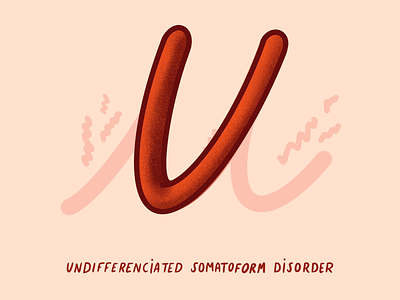 U for USD 2d 36 days of type anxiety design digital flat hand lettering i love type illustration mental health type typography usd