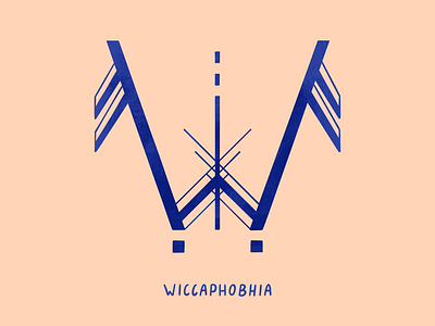 W for Wiccaphobia 2d 36 days of type anxiety design digital flat hand lettering i love type illustration mental health type typography wicca wiccaphobia