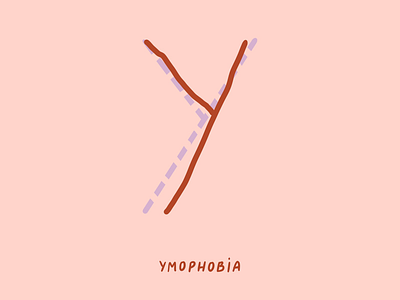 Y for Ymophobia 2d 36 days of type anxiety design digital flat hand lettering i love type illustration mental health type typography