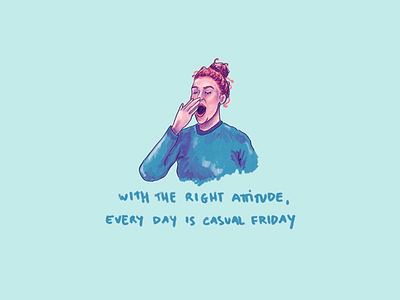 Casual Friday™ attitude casual friday digital friday funny illustration procreate procreate app quotes tgif typography