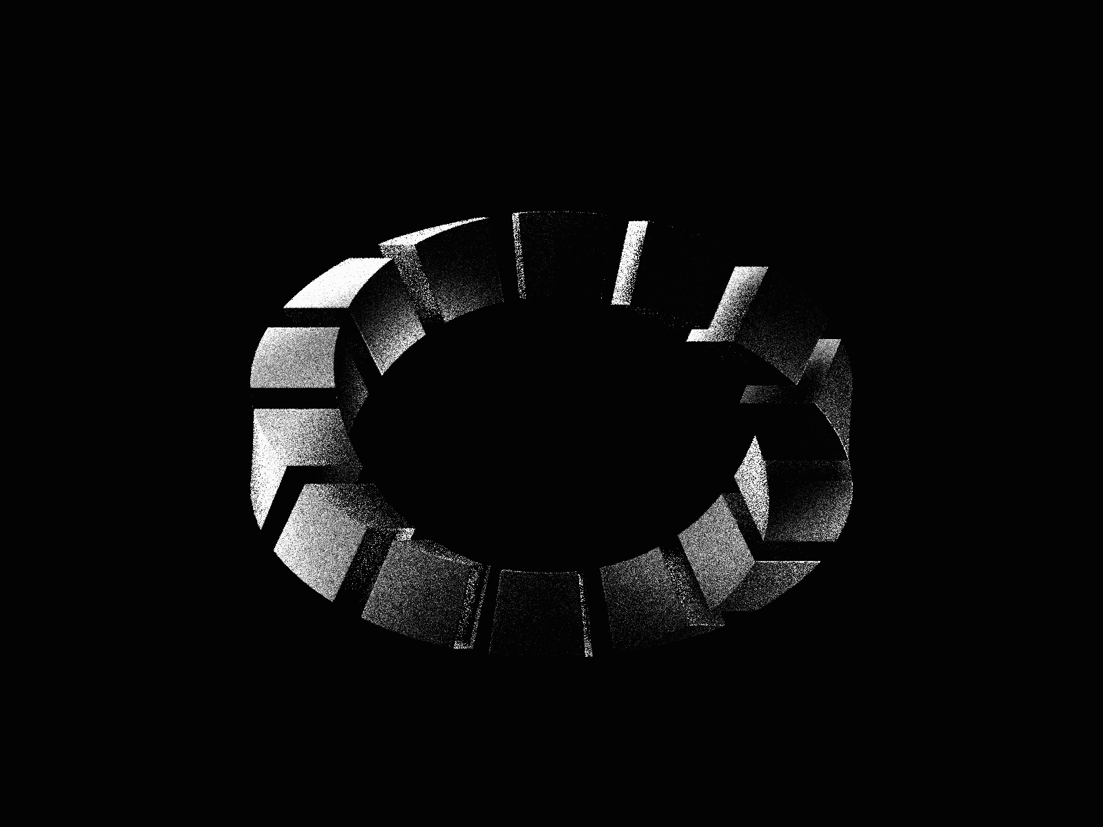 Impossible loop animation black and white dark design illustration minimalist moody noise