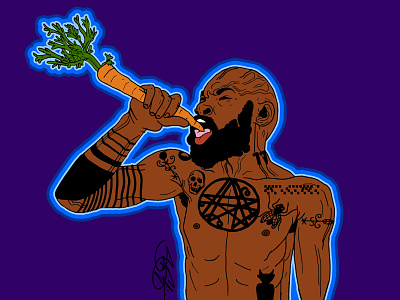 Mc Ride eats his veggies