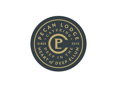 Pecan Lodge Catering branding design logo typography