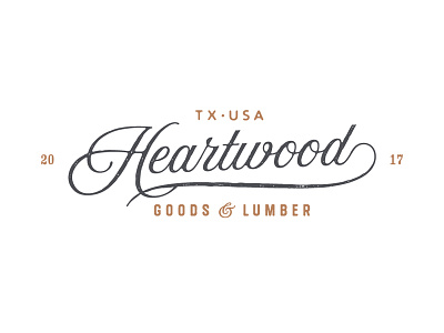 Heartwood Logo branding design logo typography
