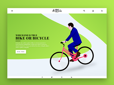 Bike or Bicycle v2.0 branding dailyui design designinspiration dribbble flat design flatdesign freelance illustration logo ui uidesign userinterface ux webdesign