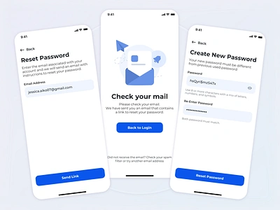 Reset Password Flow animation app branding design dribbble email illustration inspiration inspire logo mobile print product design reset password sketch typography ui ux web web design