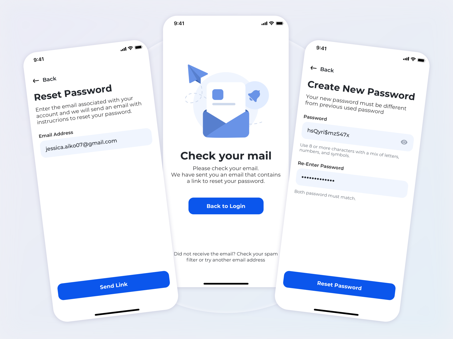 Reset Password Flow by Ella Timoncheva on Dribbble