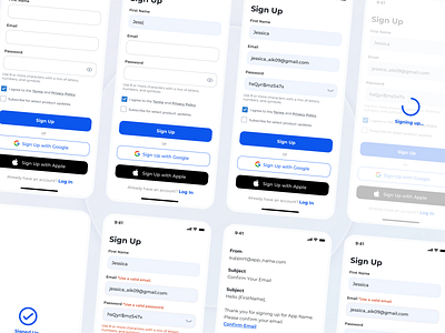 Sign Up ~ Mobile App Design