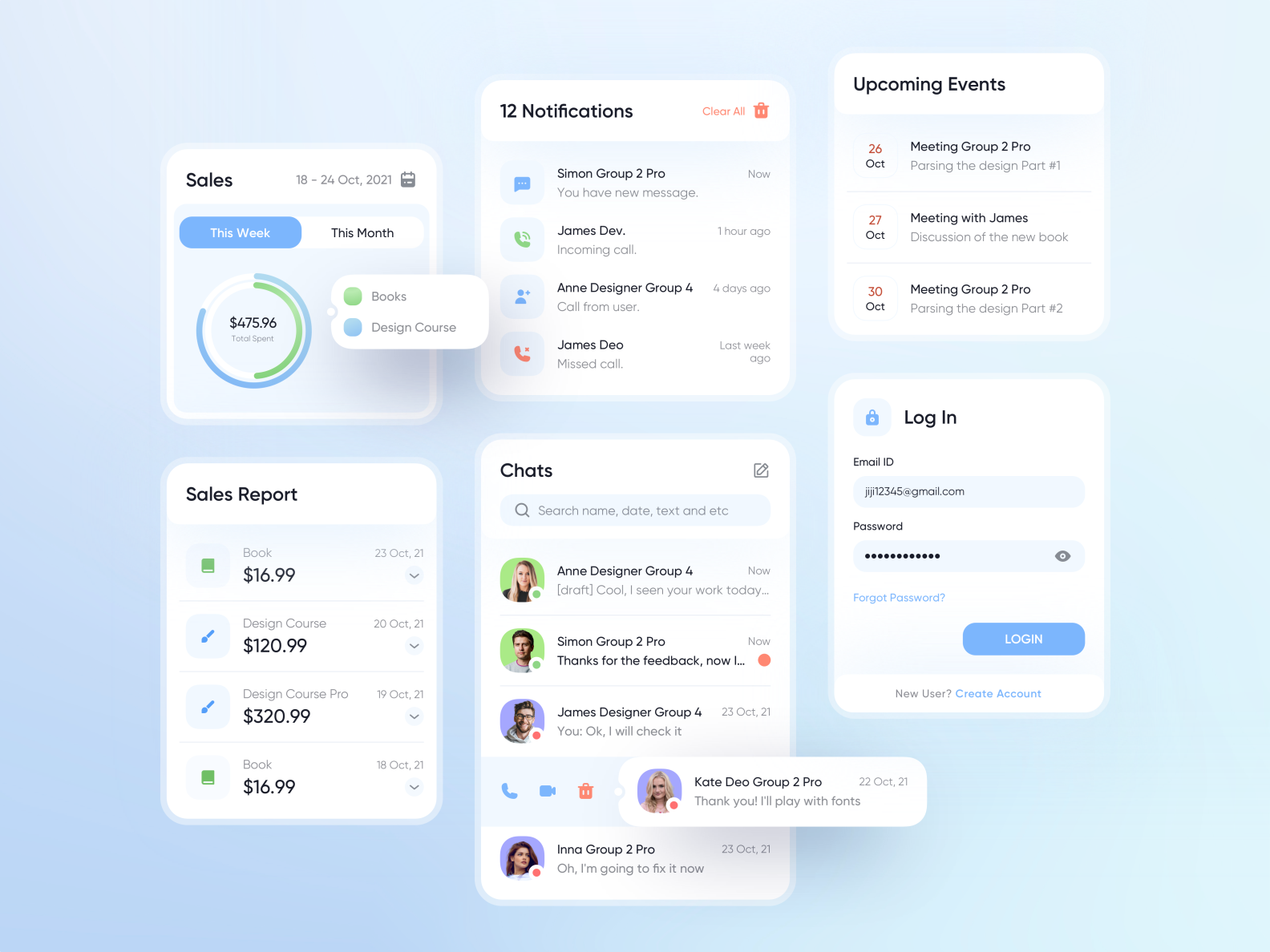 UI Elements by Ella Timoncheva on Dribbble