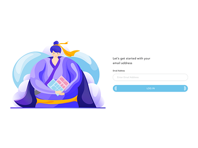 Log In animation app box brand design dribbble email illustration login logo logotype multicolor people procreate sign up sketch ui ux vector web