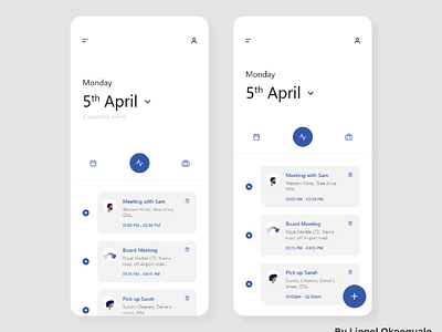 Mobile app UI