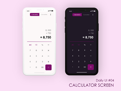 Daily UI #004 Calculator dailyui ui ux design xd