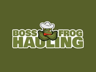 Boss Frog Hauling art branding design illustration illustration art illustrator logo logo design logo mark mascot design vector