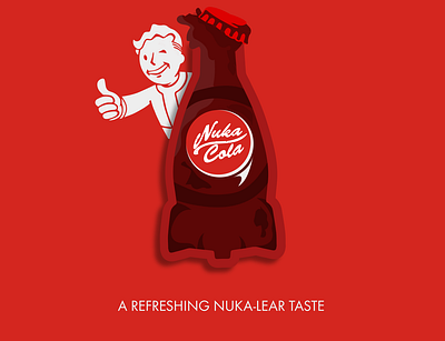 Nuka-Cola Simple AD art branding design graphic illustration illustration art illustrator