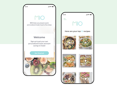 MIO app graphic design recipe app sketch sketchapp ui uidesign
