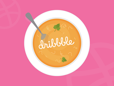 Hello Dribbble debut shot graphic design hellodribbble illustration illustrator noodles soup