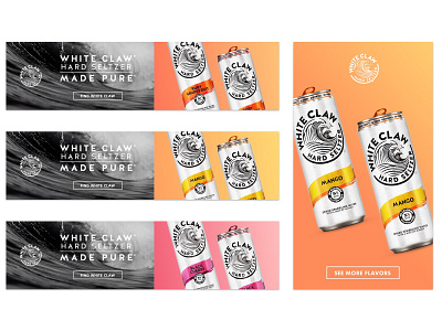 White Claw Native ads ads advertising gradient graphic design native ads seltzer white claw