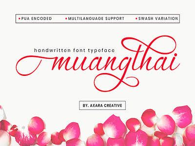 Muangthai calligraphy font design foam font font awesome font bundle font design font duo modern calligraphy modern card