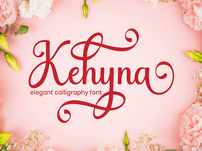 Kehyna calligraphy font design font font awesome font bundle font duo le parte studio logo modern calligraphy modern card