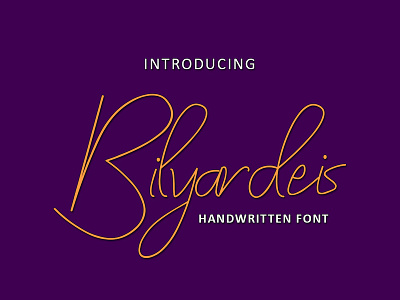 Bilyardeis Handwritten Font design foam font font awesome font bundle font design font duo illlustration illustrated logo illustrator modern card ui